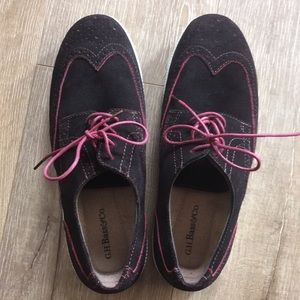 BRAND NEW G.H. Bass & Co. dark wine red Oxford shoes, men size 10M